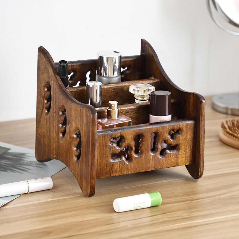 Teak Multi-function Remote Organizer