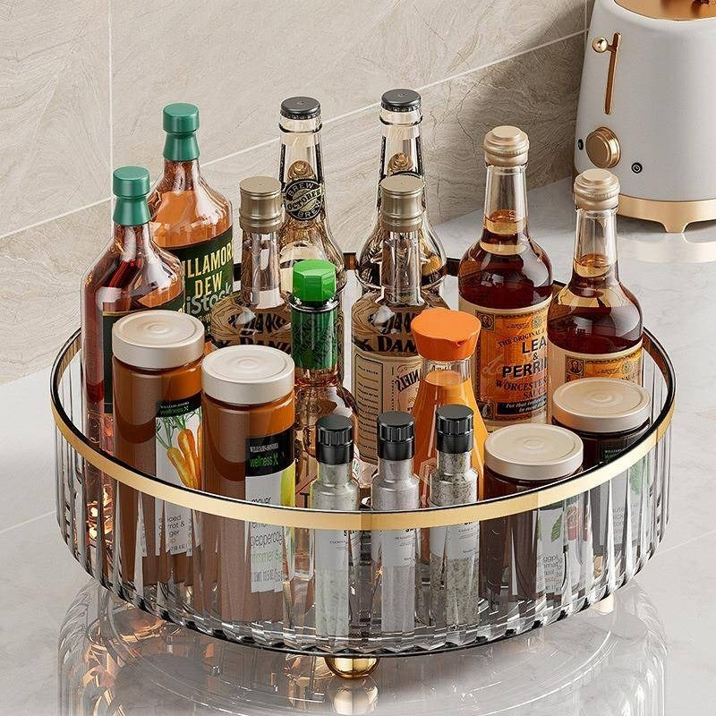 Luxury Transparent Rotatable 360 Degree Spice Rack
