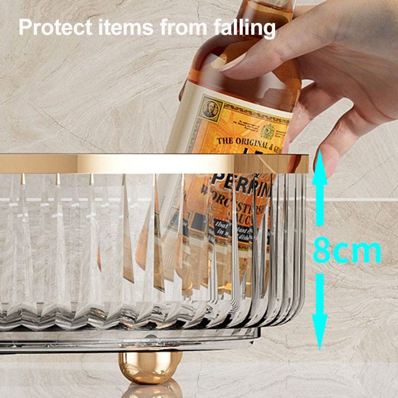 Transparent 360° Rotating Spice Storage Tray