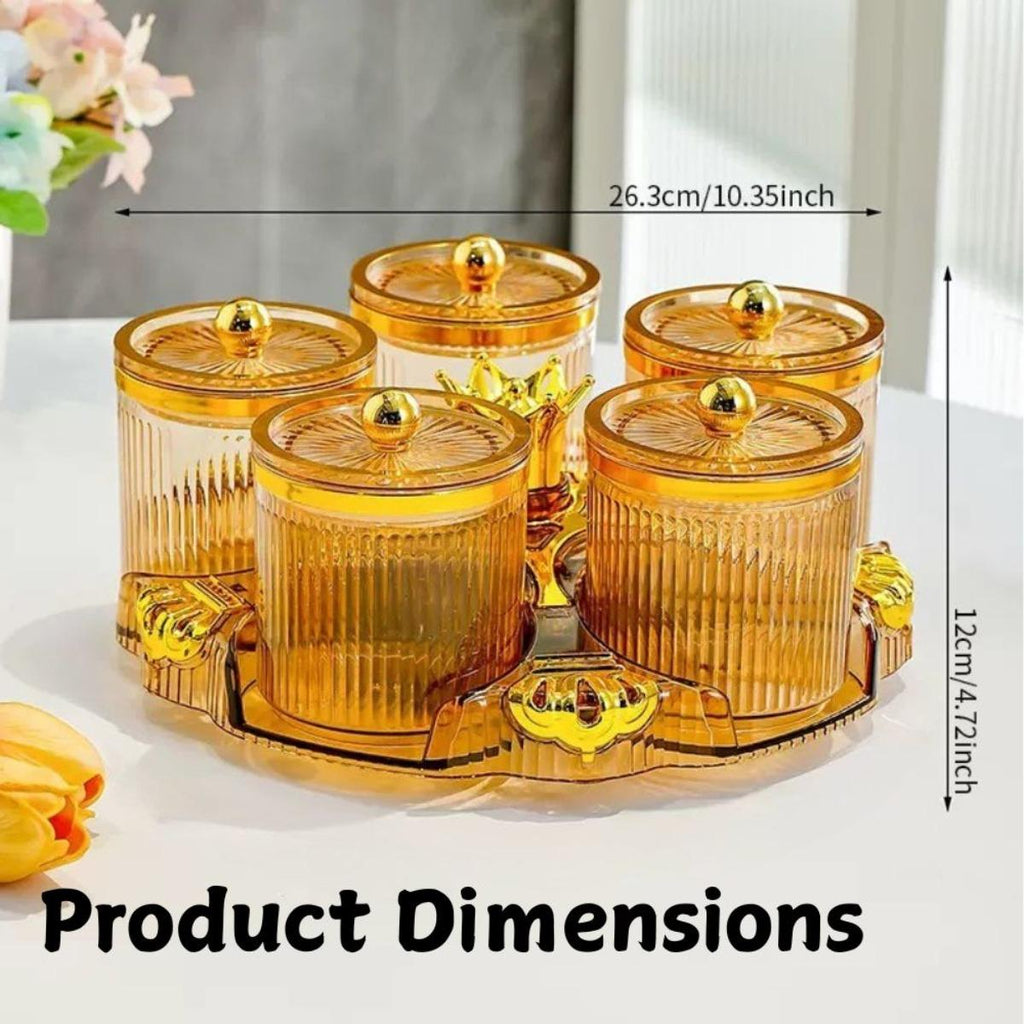 6-Piece Rotating Carousel Spice Jar Set