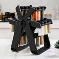 18-Jar Rotating Glass Spice Carousel Rack